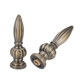 PATIKIL 25x80mm Lamp Shade Finial, 2 Pcs Lamp Finials Caps Knob M10x1mm Threaded Alloy Solid Lamp Finial Decoration for Lamp Shade Table Floor Lamps, Bronze