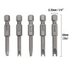 SING F LTD 5Pcs U-Shape Magnetic Screwdriver Bit Set U4