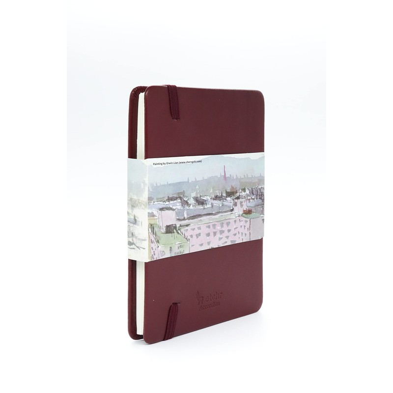 ETCHR 4x6 アコーディオン水彩スケッチブック - ホットプレス水彩紙 - 水彩ガッシュミックスメディアまたはスケッチ用 - 100%コットン水彩紙ジャーナル -