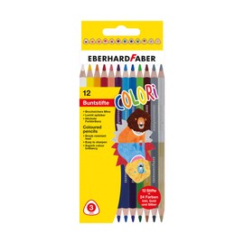 Eberhard Faber 514811 - Buntstifte Set Colori, 12 Duo Buntstifte mit 24 Farben