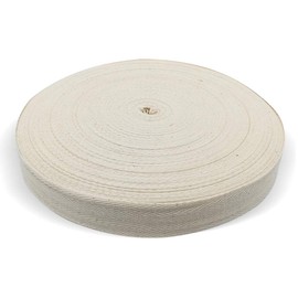 Natural Cotton Twill Tape Bunting Bias Tape 3/8 Inch Herringbone Webbing Tape Roll for Apron Sewing Dressmaking Craft (Natural white)