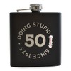Doing Stupid Since Engraved Metal - Funny 50th Birthday Gift