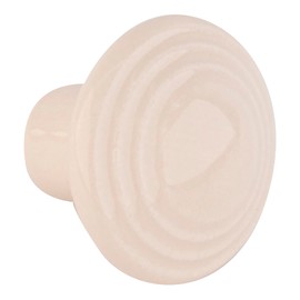 BRIXWELL BXB5231A-XCP2 Almond Ceramic Mushroom Cabinet Knob 1-3/8" Diameter for Kitchen and Home Hardware - Pack of 2