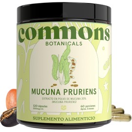 Genérico Hongos Adaptógenos - Frijol Mucuna 120 cápsulas - Suplemento Alimenticio Natural - Apoyo para el Estrés - 100% Orgánico- Más de 3 Meses de Su