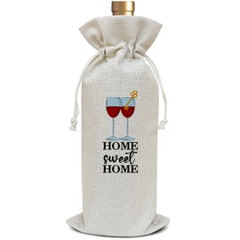 Housewarming Gifts New Home, Home Sweet Home Housewarming Gifts for Friends Neighbor Couple First Home Gift Ideas New Apartment Thanksgiving Christmas Party Favor Wine Bag Decoration Supplies /45