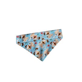 Christmas Dogs Over the Collar Dog Bandana That Slips onto Their Existing Collar Size (Large)