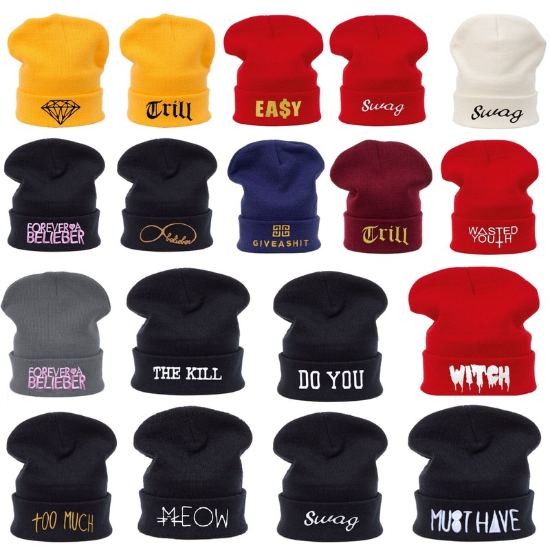 Winter Beanie Hat Men Women Oversized Baggy Hats Warm Cap