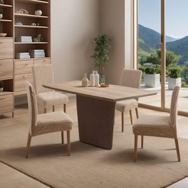 YUEANG Waterproof Dining Chair Covers, Chair Covers for Dining Room, Stretch Chair Covers Parsons Chair Slipcover, Removable, Washable for Dining Room Kitchen Chair Protector Cover