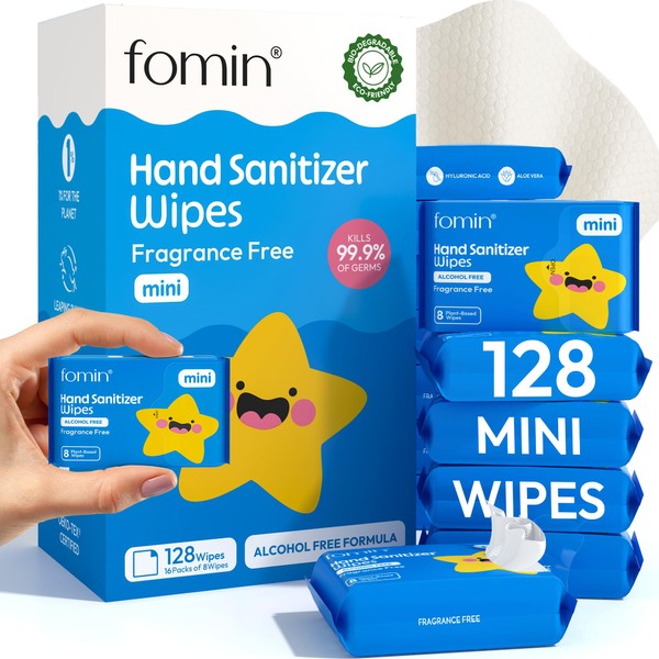 Fomin Mini Hand Sanitizer Wipes 16 Pack (8 Count) -