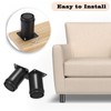 SUMNACON 8 Pcs Stainless Steel Furniture Legs Cabinet Legs, Black