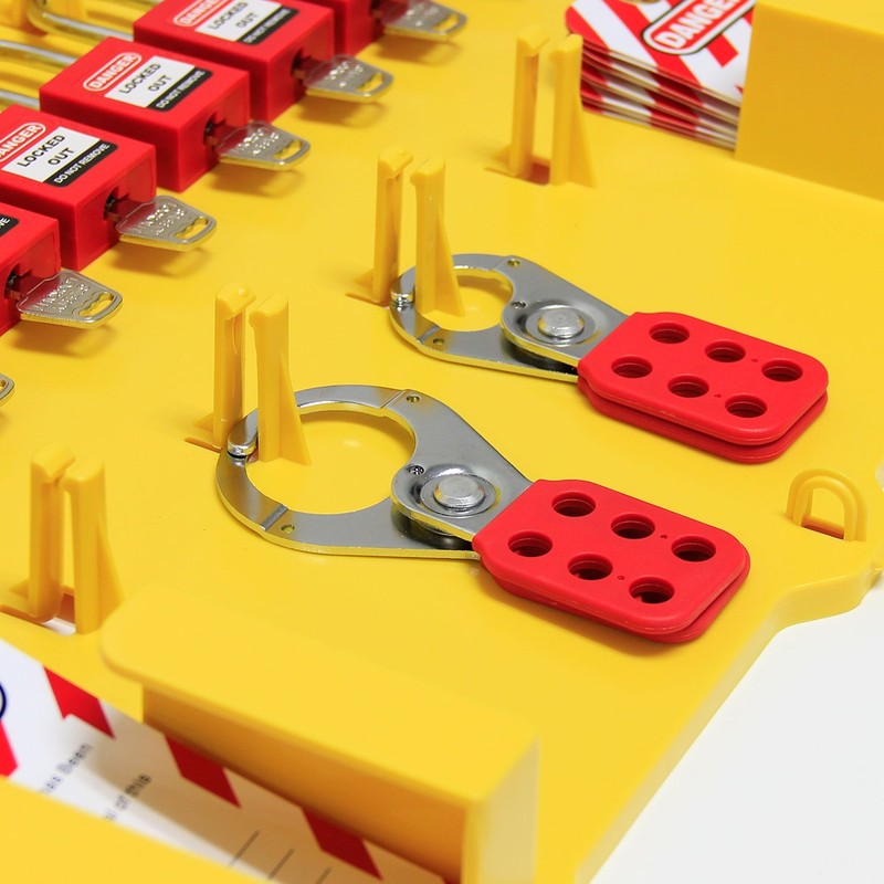 Wisamic Lockout Tagout Station with Cover, Includes 10 Key Different