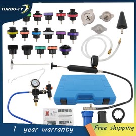 TINVHY Universal 28pcs Radiator Pressure Tester Vacuum Cooling System Tool Refill Kit