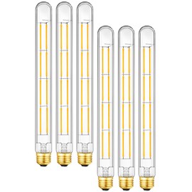 LVYE T10 Tubular Bulbs, Dimmable Led Light Bulb,E26 Medium Base,10W Equal 100 Watt,3000K Soft White Light Bulbs,T300 Long Tube Edison Bulbs 11.8in,6Pack.