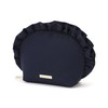 Francfranc Franc Ruffle Round Pouch, navy