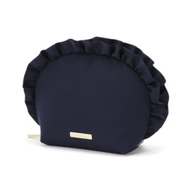 Francfranc Franc Ruffle Round Pouch, navy