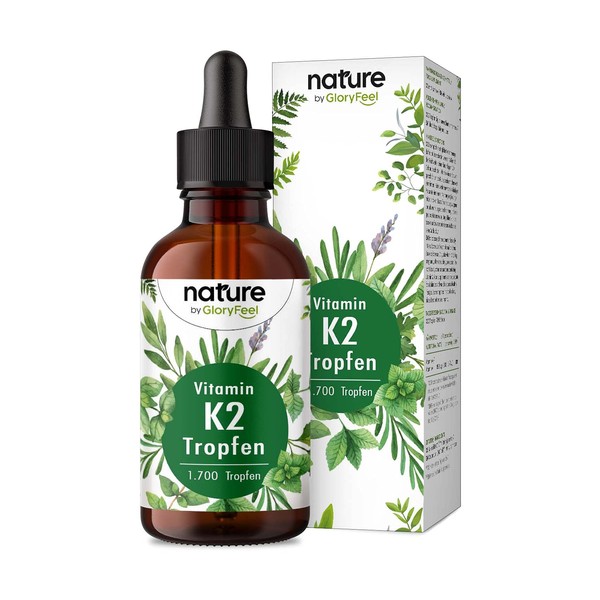 Vitamin K2 MK-7 200μg - 1700 Drops (50 ml) - Premium 99.7+% All-Trans Content (K2VITAL® by Kappa) - 100% Vegan, High Dose and No Additives - Laboratory Tested in Germany