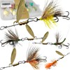 VMSIXVM Trout Lures Rooster Bait Tail Fishing Lures, Brass Fishing