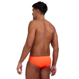 JOLYN Brolyn Men's Training Swim Brief - Internal Drawcord, Durable Chlorine-Resistant for Lap Swimming, Water Polo, Racing (Sunkist, 24)