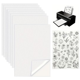 Rnigra 8PCS Water Soluble Embroidery Paper A4 (29.7x21cm), Stick and Stitch Embroidery Paper, Printable Dissolving Embroidery Transfer Paper, for Print or Draw Patterns for Hand & Machine Embroidery