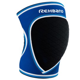 Rehband Neoprene Knee Pads for Volleyball, Handball and Other Indoor Sports, Comfortable and Tight Fit, Protectors for Men and Women, Blue, L