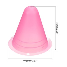 PATIKIL Pack of 20 Sports Cones Training Cones Marker Plate Round Head Football Pink