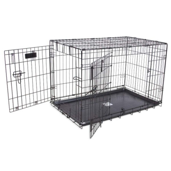 Precision Pet Products Two Door Provalue Wire Dog Crate, 42 Inch, For Pets 70-90 lbs, With 5-Point Locking System