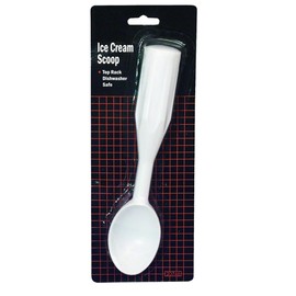 Rocky Mountain Goods Ice Cream Scoop - 7.5 Inch BPA-Free Plastic, White - Easy Grip Handle for Hard Ice Cream, Cookie Dough, Mashed Potatoes, and More - Dishwasher Safe & Scratch-Free