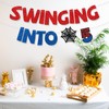 Swinging into 5 Banner Superhero Themed Birthday Party Decorations Garland