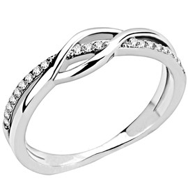 Size 3-13 Stainless Steel Braided Knot Wave Statement Anniversary Promise Ring (4.5)