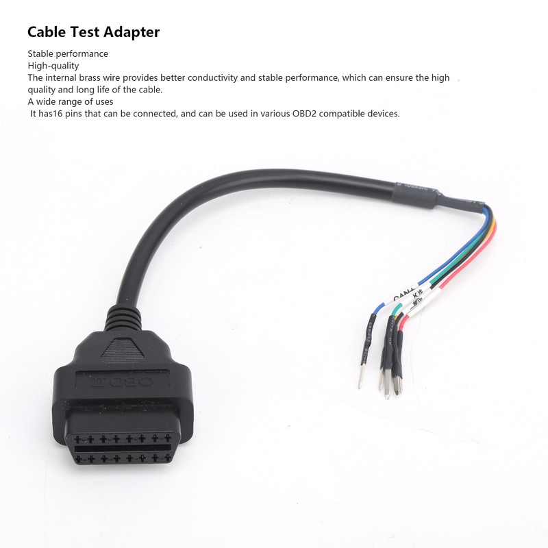 16PIN Cable Test Adapter Connector for Automobile Motorcycle Universal OBD