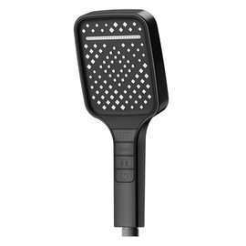 Shower Head, Water Saving with Stop Button, Hand Shower, Pressure Increasing Universal Shower Heads, Rain Shower Head Pressure Increasing, Shower Head Rain Shower with 7 Jet Types (Black)