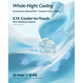 Breescape Cooling Comforter Queen Size - BlendTek™ Q-Max>0.46 Tech, Breathable Blanket for Hot Sleepers & Night Sweats Relief, Premium Lightweight Summer Bedding, 96x96 Inches, Twilight Blue