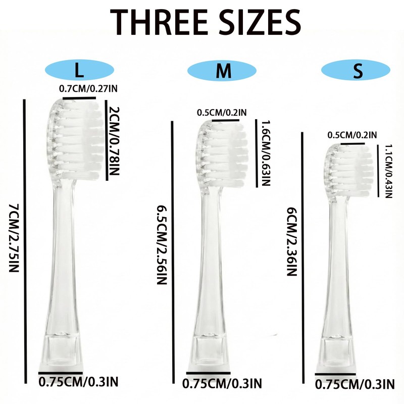 Elfzone Toothbrush Replacement Heads - 6Pcs Toothbrushes Heads, Compatible with