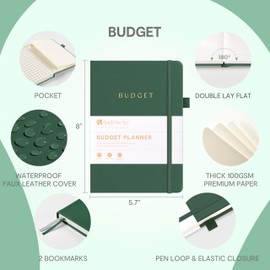 And Per Se Budget Planner, Monthly Budget Book with Expense Tracker Notebook, Undated Financial Planner & Bill Organizer - A5 Size, Hardcover (Forest Green)