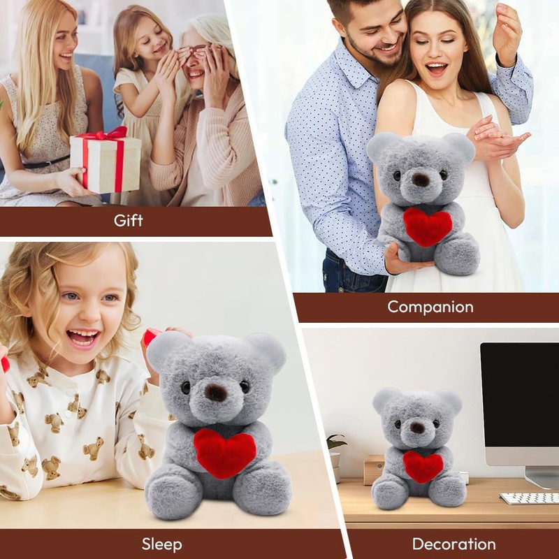 Fouvin Teddy Bear (Love + Grey)