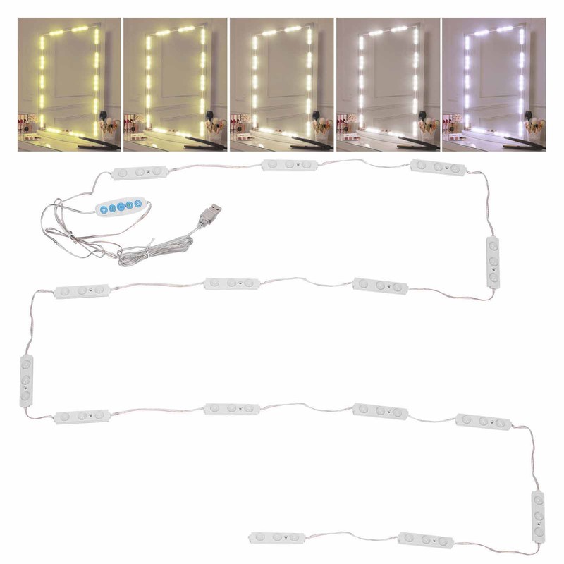 LED Vanity Mirror Lights Dressing Table DIY Dimmable Makeup Mirror