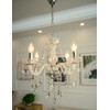 YYSHCHEN Crystal Chandeliers for Dining Room,Small Clear Glass Chandeliers,Classic Pendant