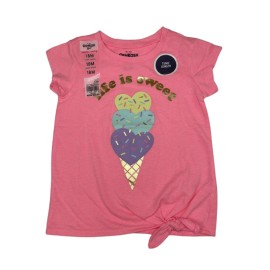 Oshkosh B'gosh Baby Girls' Life is Sweet Pink Shirt Tunic Length Size 18M
