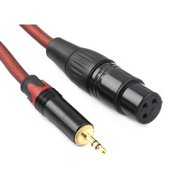 Devinal 3.5mm to XLR Microphone Cable, Balanced XLR Female to 1/8 Inch, Mini Stereo Jack, Male to XLR Female Microphone Cable 3 Metres