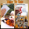 XIMISHOP 8 Sheets 174 Pcs Reusable Halloween Pumpkin Witch Window