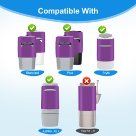 Cat Genie Refill Bags Cartridge, 7-Layers Odor Control Genie Cat Litter Refill Bags Compatible with Standard and Plus Pail Cat Litter Bags, 28ft Up to 4 Months of Supply (3 Pack-Scented)