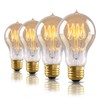 4-Pack Edison Light Bulb, 60 Watts, A19 Vintage Incandescent Light
