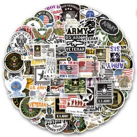 sxdaizjsym U.S. Army Stickers,100 PCS United States Army Pride Stickers for Water Bottles, Laptops, Suitcases,Skateboards,Cars,Perfect Gifts for Army Veteran, Military Fans,Adults,Teens and Kids