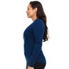 100% Merino Wool Long Sleeve Midweight Mock Neck - Warm
