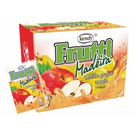 Kendy Frutti Instant Drinks Powder without Sugar - Madeira White Grape with Apple Flavour Pack of 24