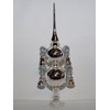 Jingle Bells Lauscha Christmas Tree Topper Silver 4 Bells 30