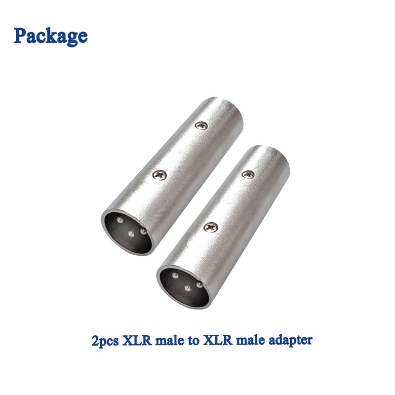 Voluty Tek XLR Male to 3 Pin XLR Microphone Adapter