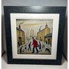Greetingles Lowry-Style 12"/31cm Square Framed Print. Beautiful Black Ash Frame