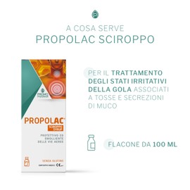 PropolAC Sciroppo - Per Tosse Secca e Tosse Grassa - Calma la Tosse e Allevia il Mal di Gola - Con Estratto Secco di Propoli e Argento Colloidale - Azione Fluidificante - Dispositivo Medico - 100 ml