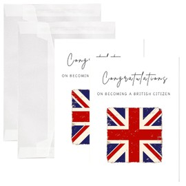 LilaLemon 2pcs Congratulations On Becoming A British Citizen Card,British Citizenship Congratulation Card